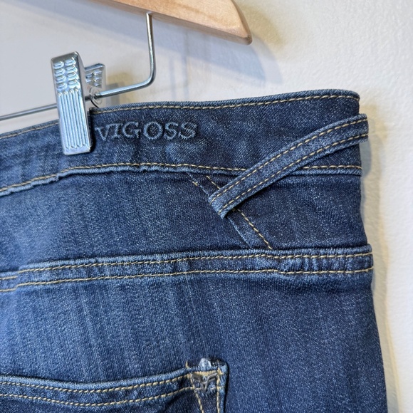 Vigoss | Thompson Tomboy Mid Rise Plus Size Denim Curve Hugging Straight Jeans - Picture 5 of 13